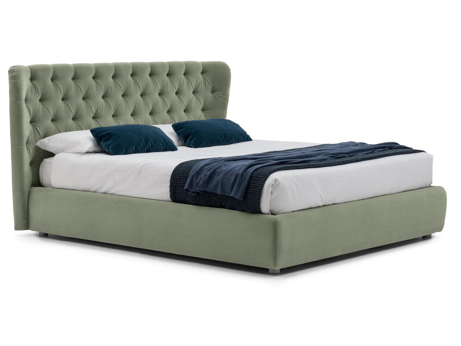Storage bed with tufted headboard | Selene by Bolzan letti