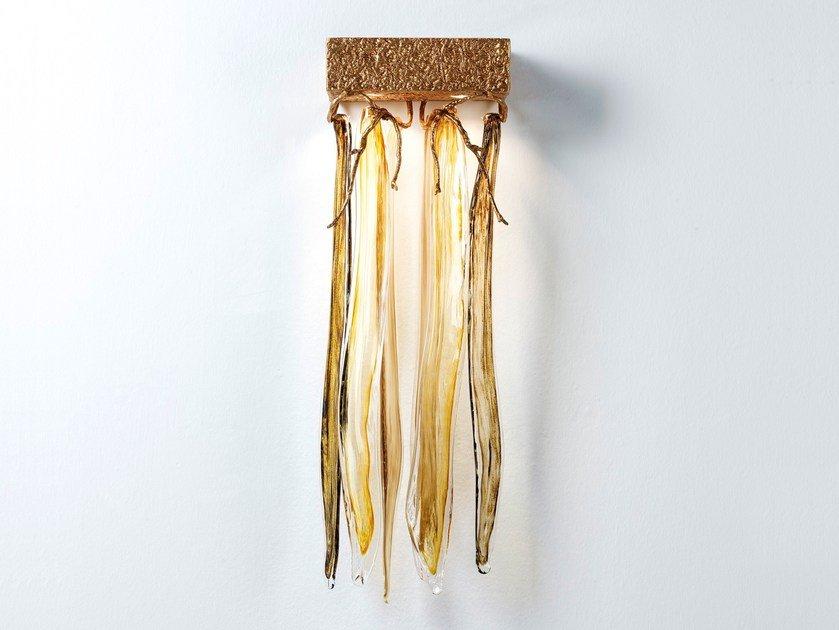 Handmade bronze wall lamp | Waterfall Ap1443/2 by Serip