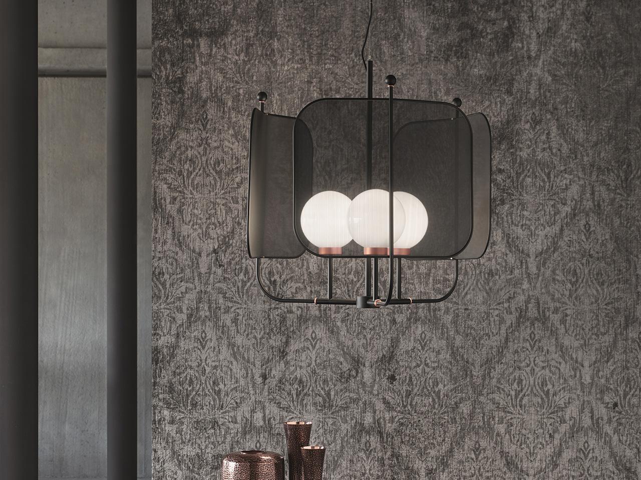 Painted metal chandelier | Papilio S3g by Masiero