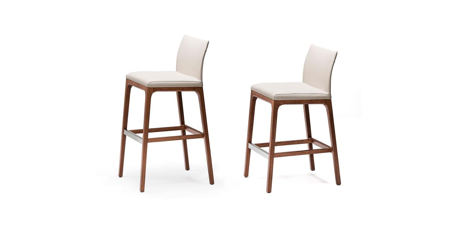 Leather bar chair | Arcadia by Cattelan Italia