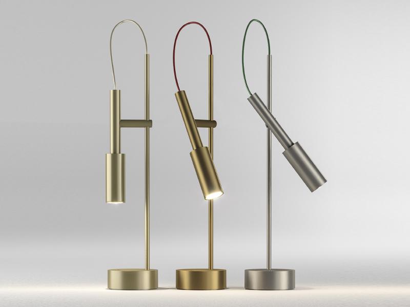 LED die cast aluminium table lamp with dimmer | Tubino Plus by Panzeri