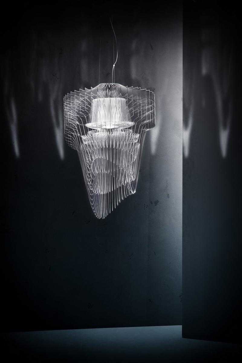 Cristalflex® / Lentiflex® LED pendant lamp | Aria Transparent by Slamp