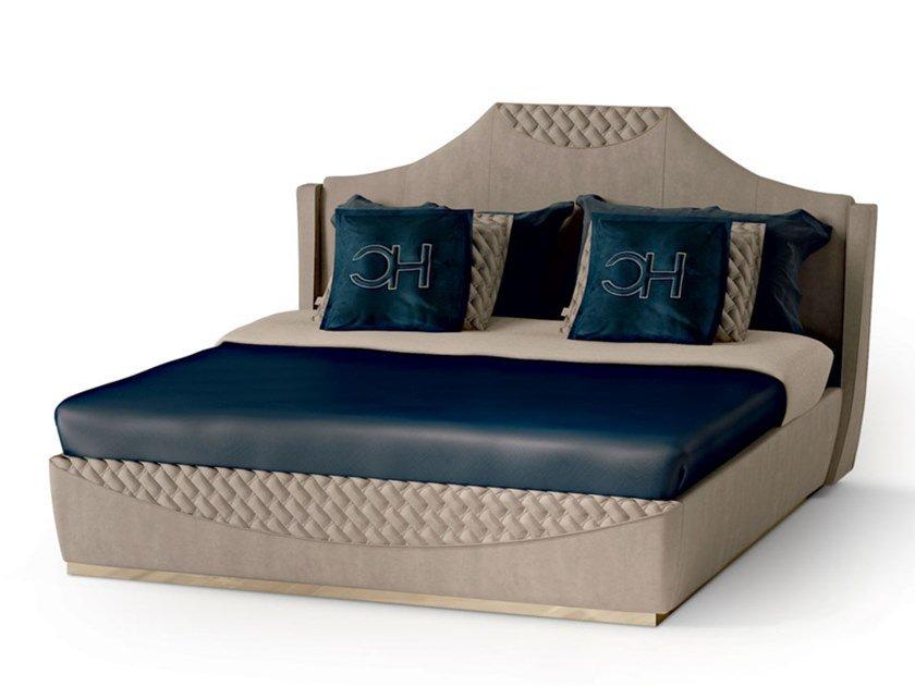 Fabric king size bed with upholstered headboard | 6689 by Carpanese home