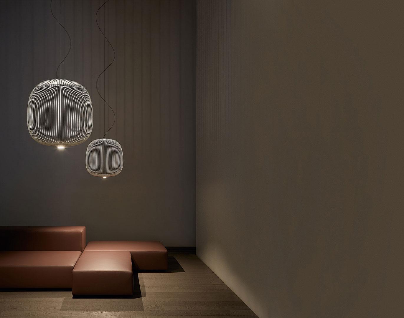 Metal pendant lamp | Spokes by Foscarini