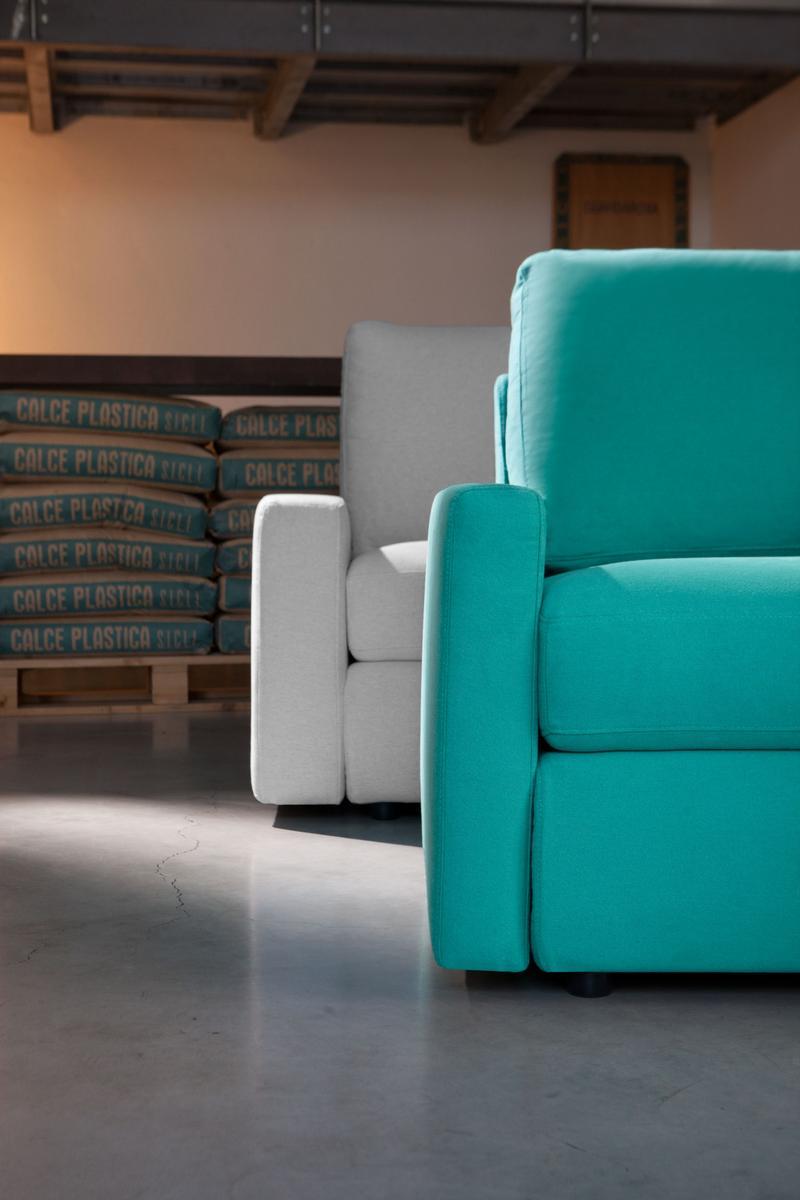 Convertible fabric sofa with removable cover | Leslie by Domingo salotti