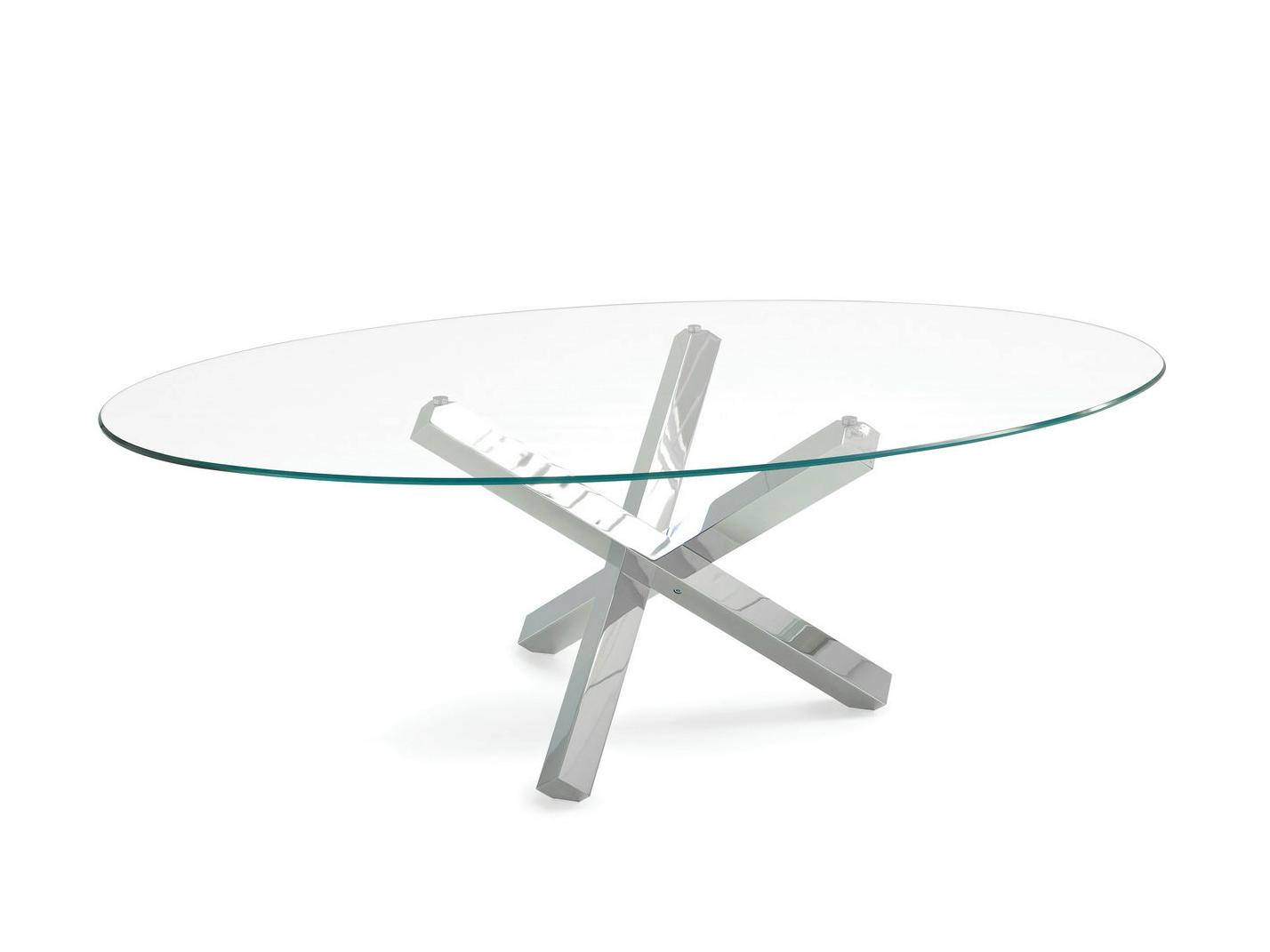 Oval glass table | Aikido Elliptical by Sovet