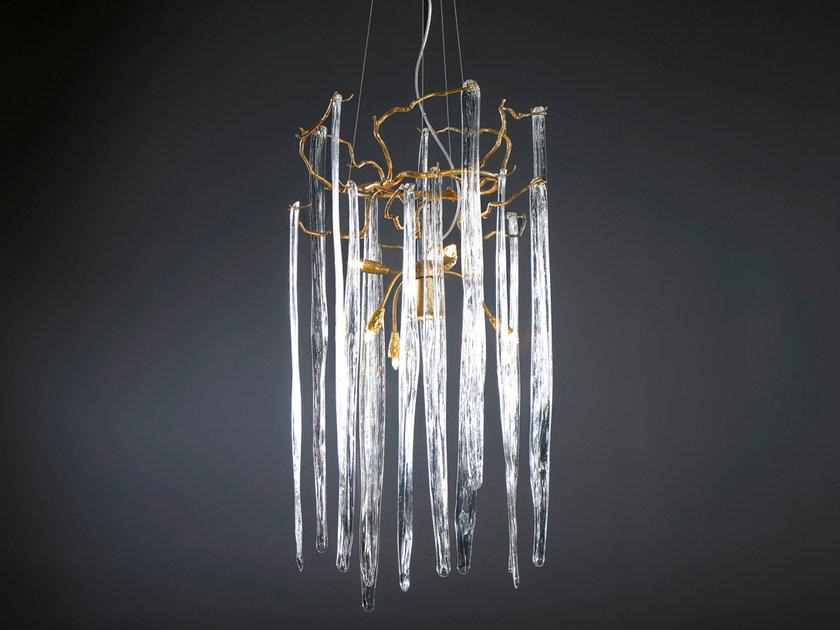 Handmade bronze pendant lamp | Waterfall Ct3296/9 by Serip