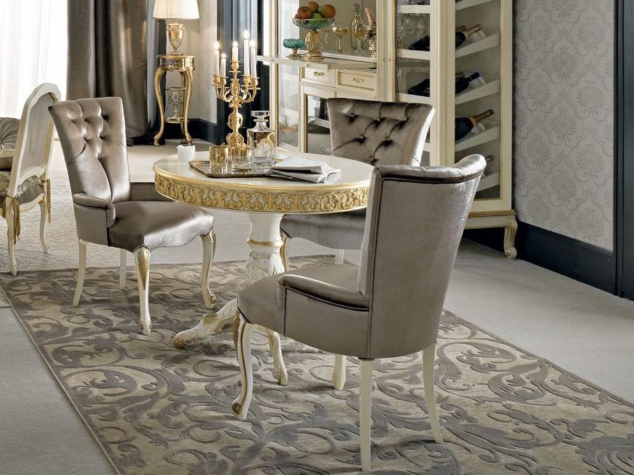 Upholstered fabric chair with armrests | 12432 by Modenese Gastone