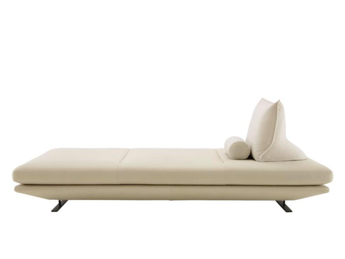 Upholstered fabric bench with back | Prado by Ligne Roset