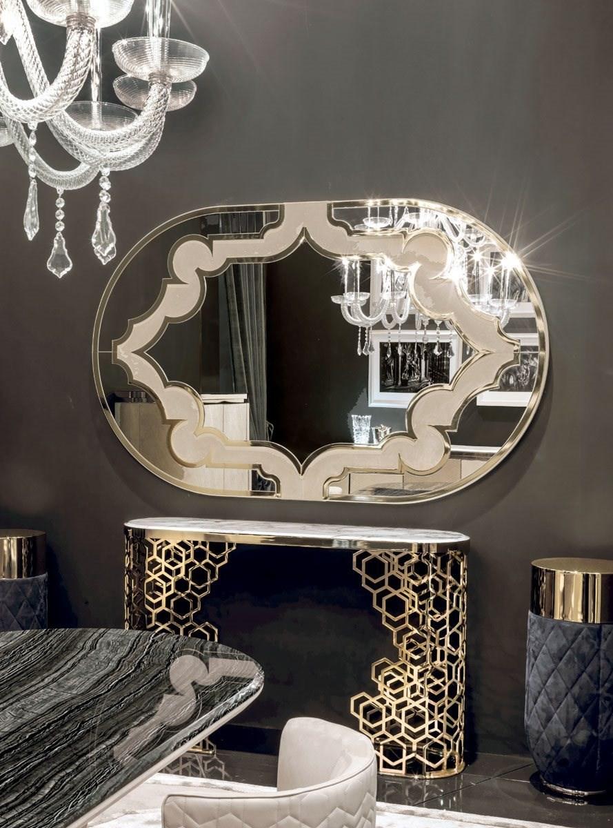 Oval glass mirror | Byron by Longhi