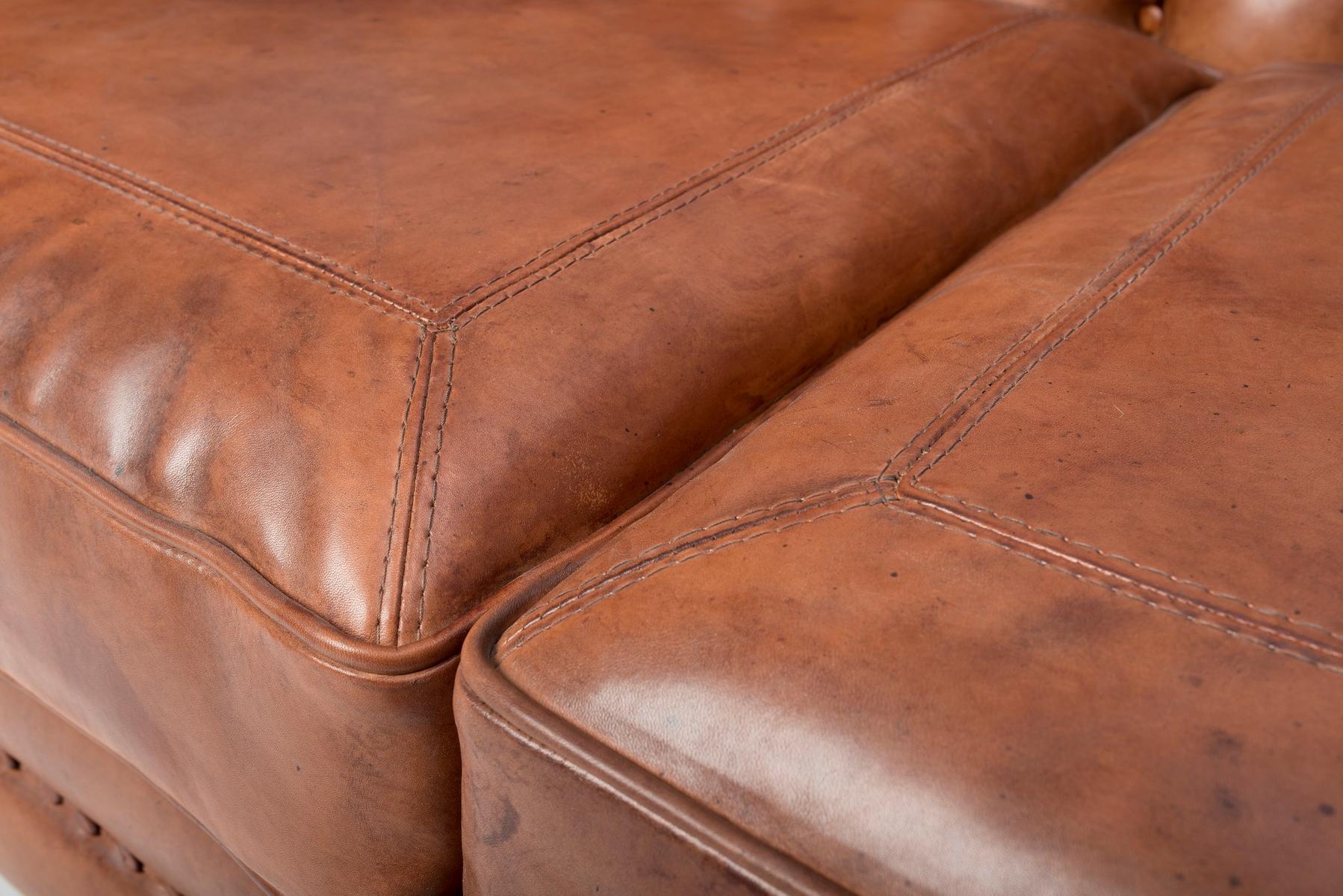 Tufted 3 seater leather sofa | Tipo by Mantellassi 1926