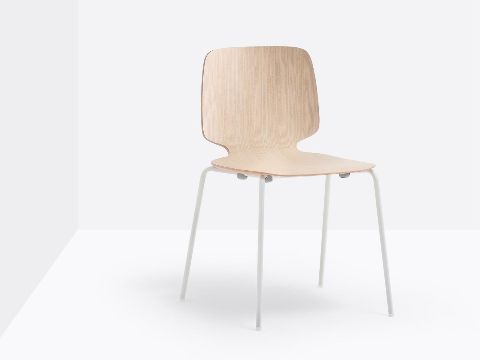 Stackable multi-layer wood chair | Babila 2710 by Pedrali
