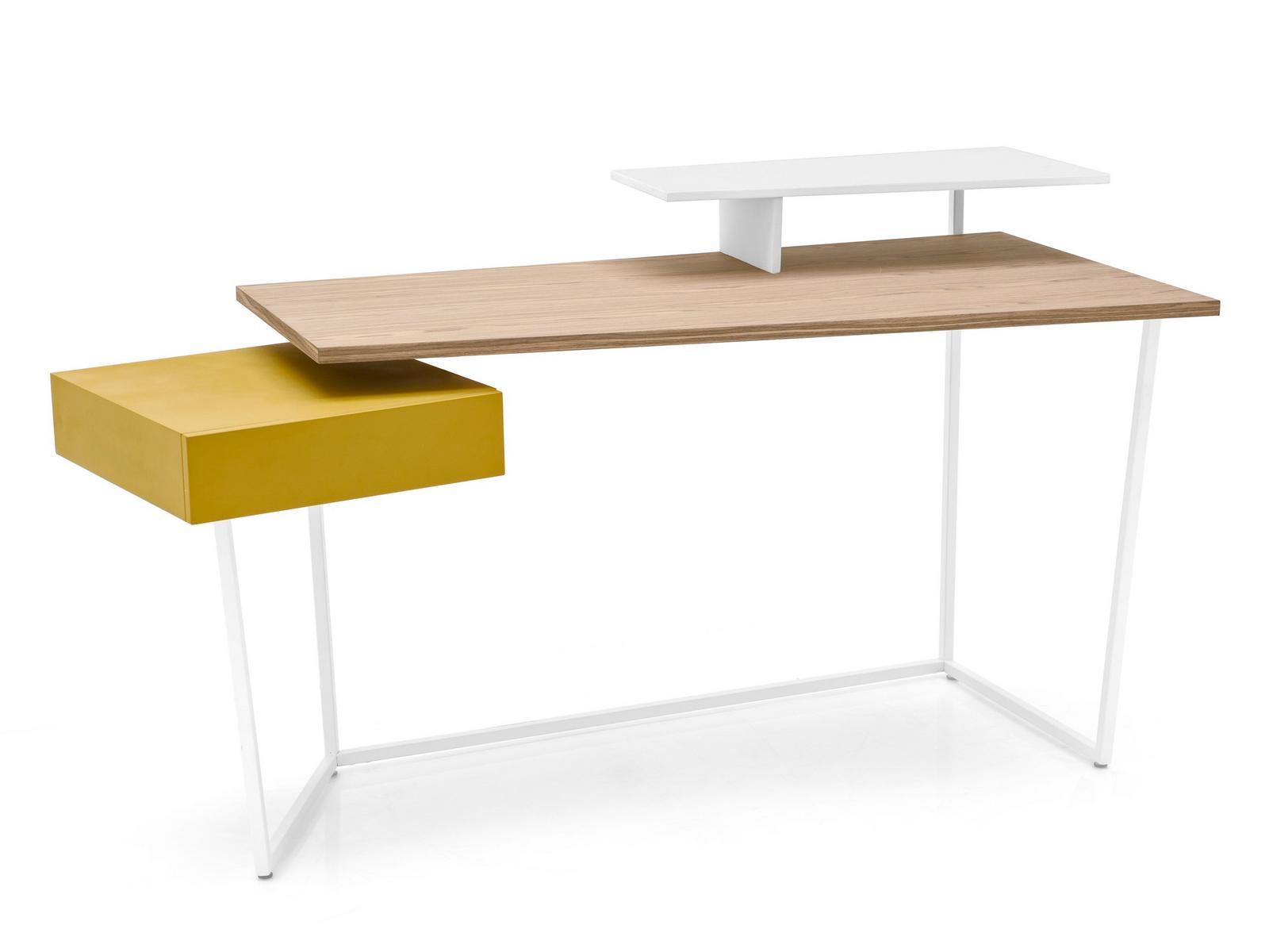 Wood veneer writing desk | Layers by Calligaris