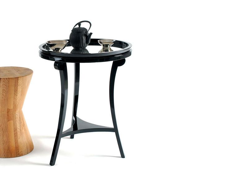 Round wood and glass side table | 5th by Boca Do Lobo