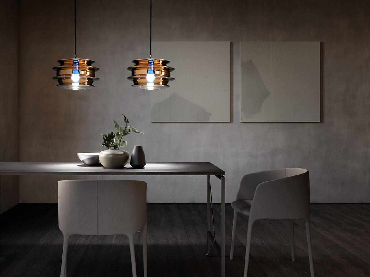 LED Borosilicate glass pendant lamp | Orbite by Italamp