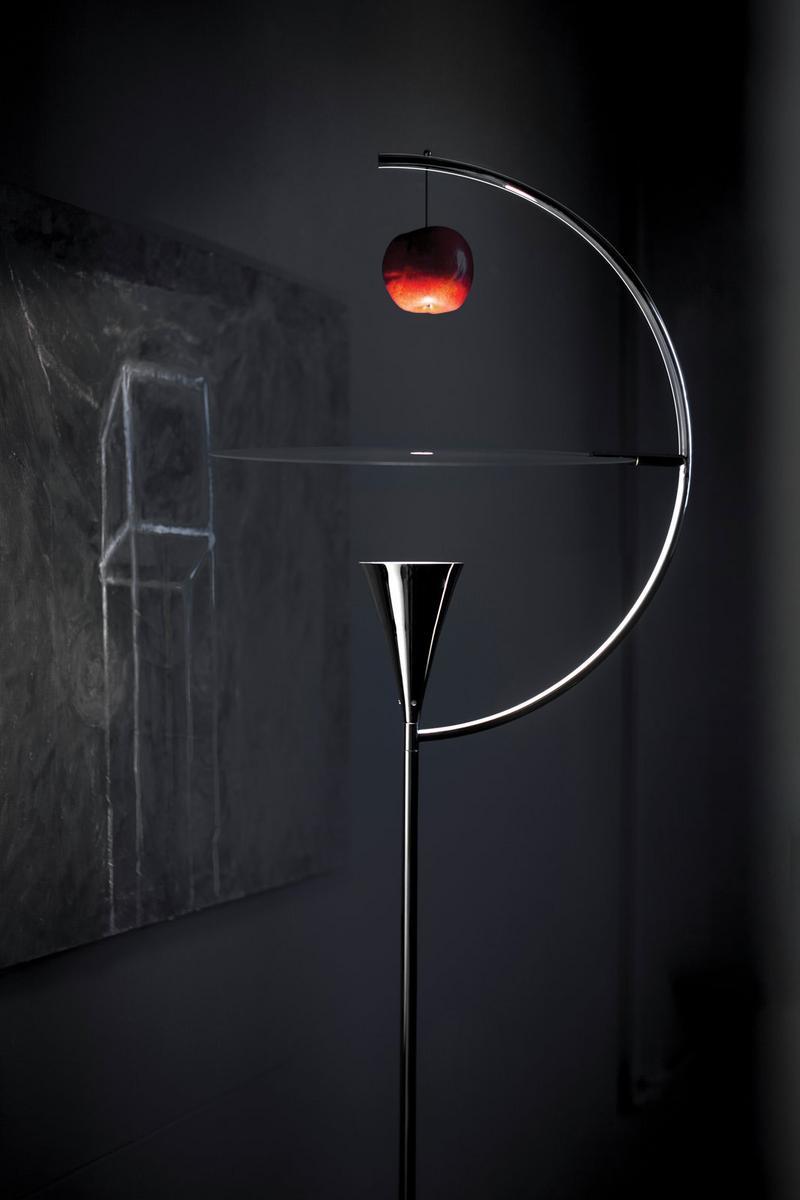 LED chrome plated floor lamp | Newton by Nemo
