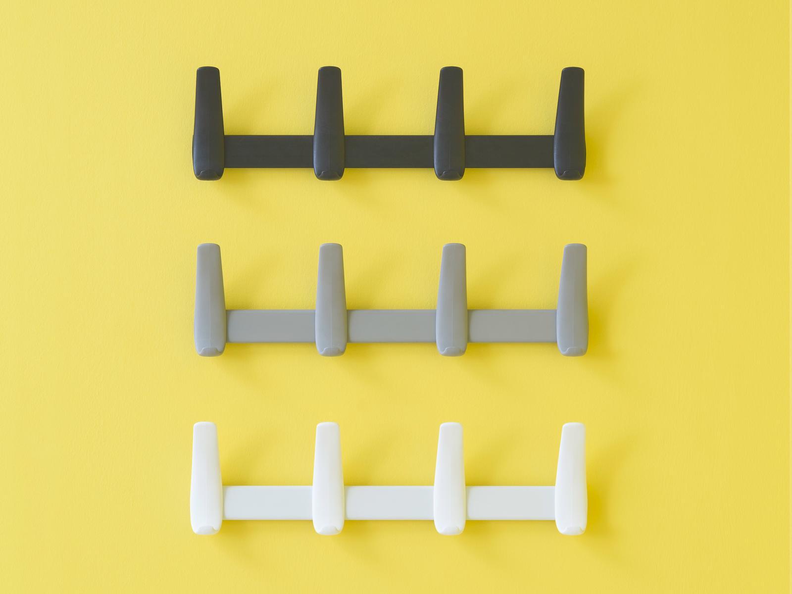Wall-mounted polypropylene coat rack | Flag 5150w4 by Pedrali