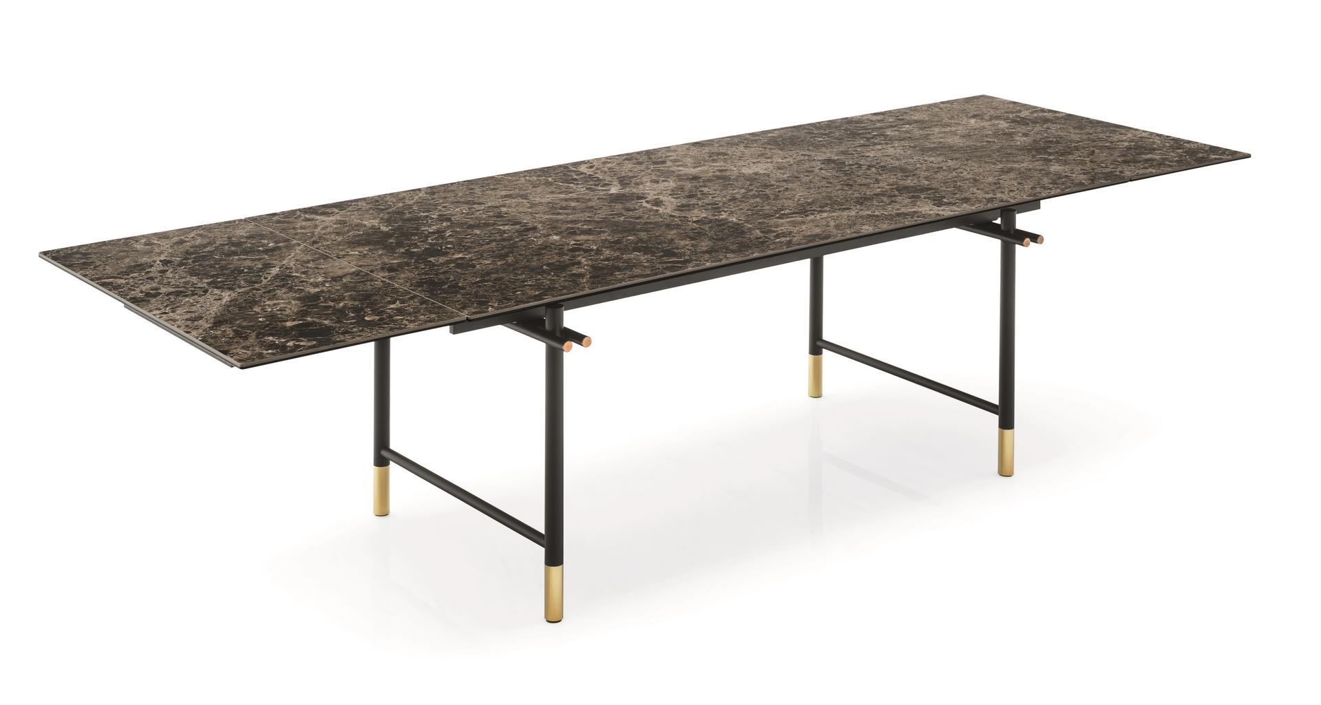 Extending rectangular ceramic table | Monogram by Calligaris