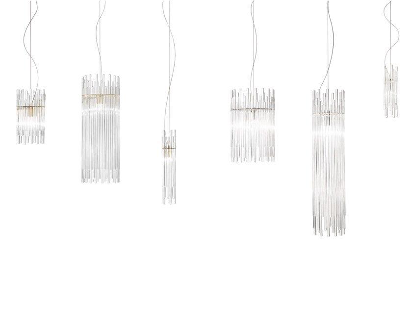 Glass pendant lamp | Diadema Sp by Vistosi