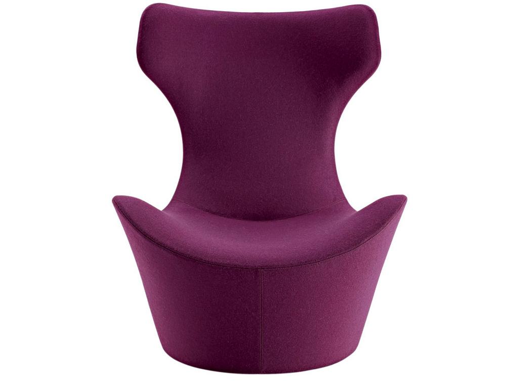 Swivel upholstered high-back armchair | Grande Papilio by B&B Italia