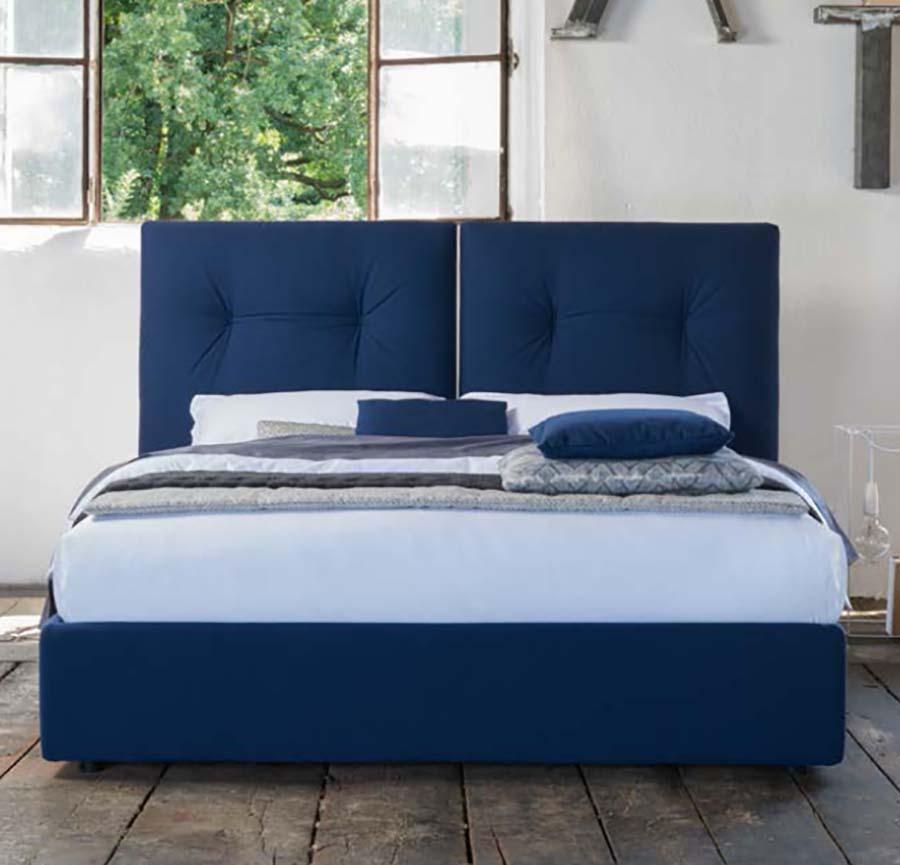 Leather bed with upholstered headboard | Luke by Dorelan