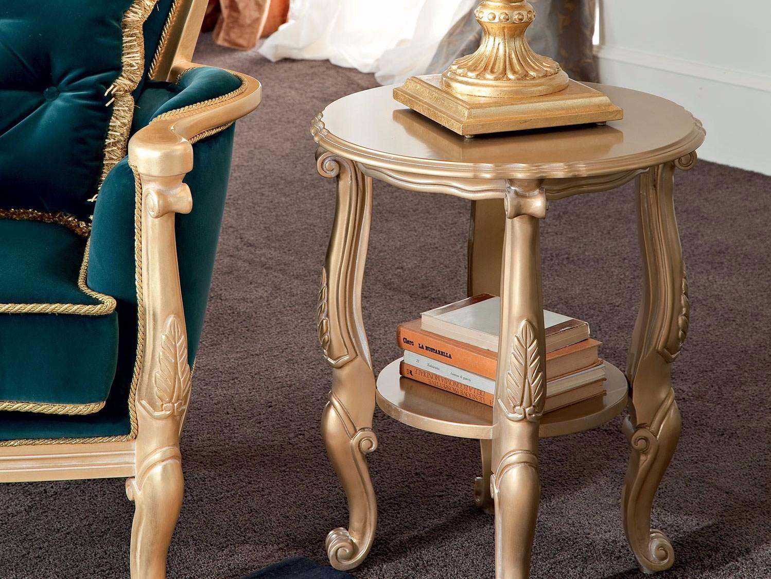 Round side table with integrated magazine rack | 13648 by Modenese Gastone