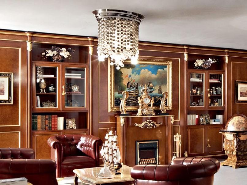 Open custom wooden bookcase | 13907 by Modenese Gastone