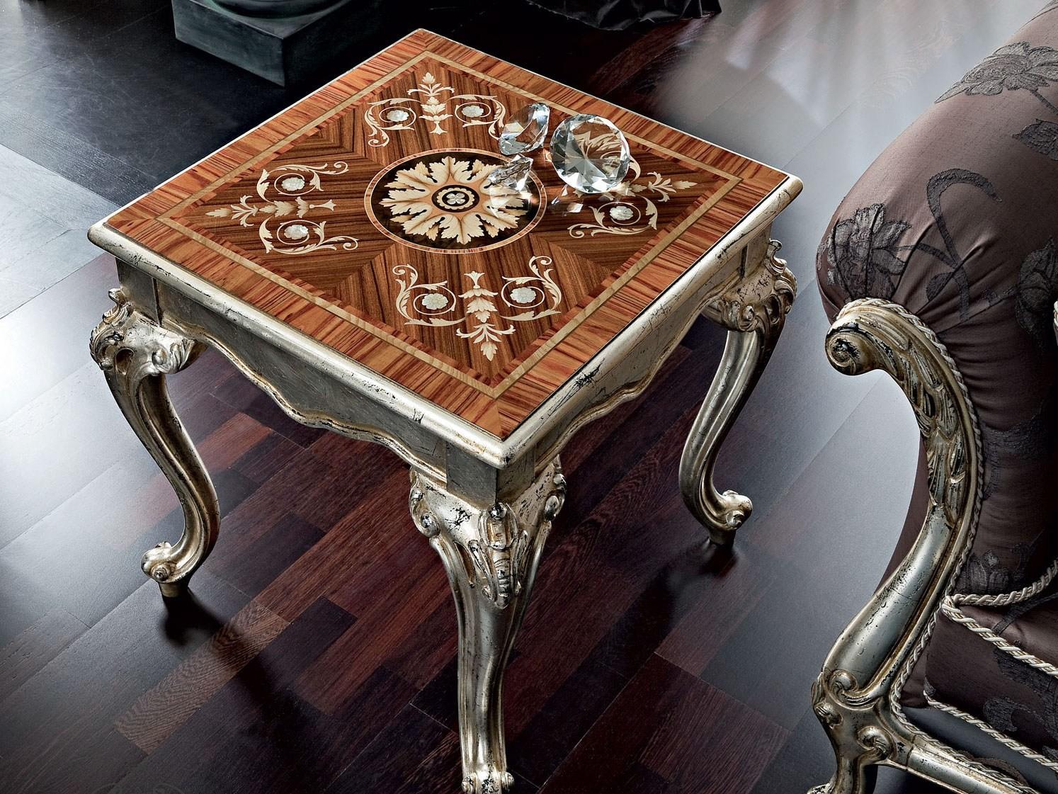 Square solid wood coffee table for living room | 12628 by Modenese Gastone