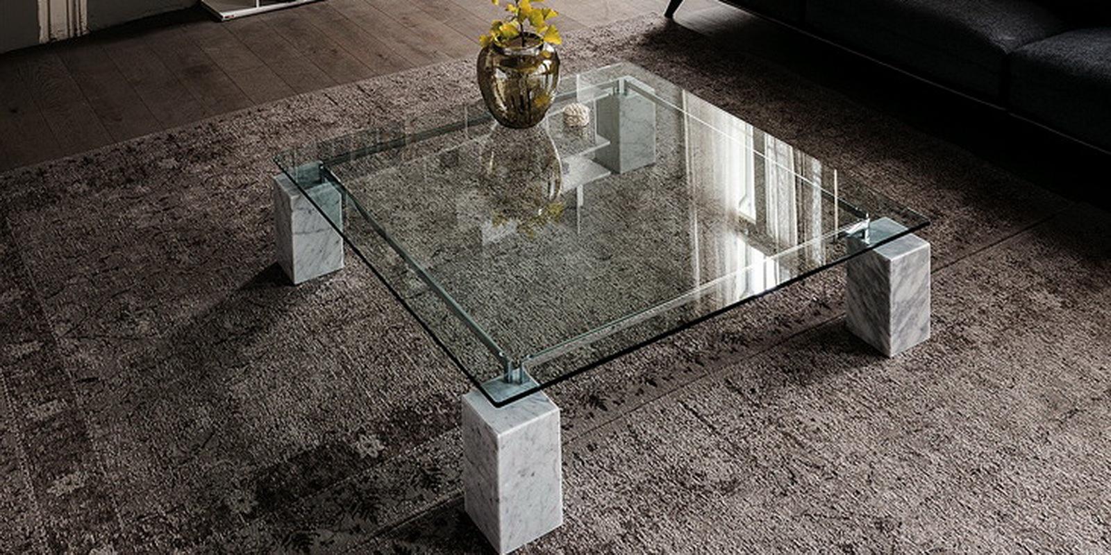 Square glass coffee table | Dielle by Cattelan Italia