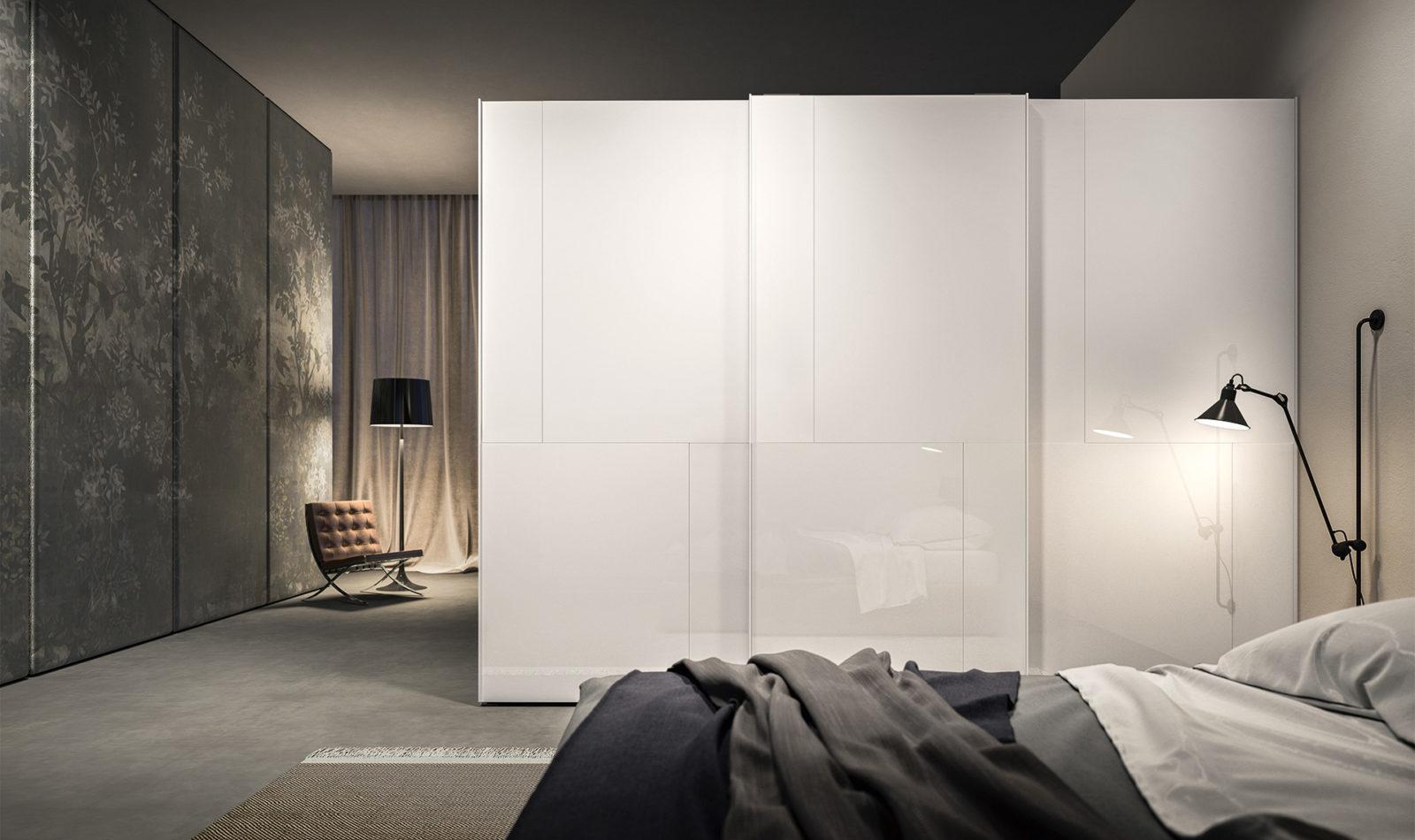 Modular lacquered wardrobe with coplanar doors | Rubic by ALF Dafre