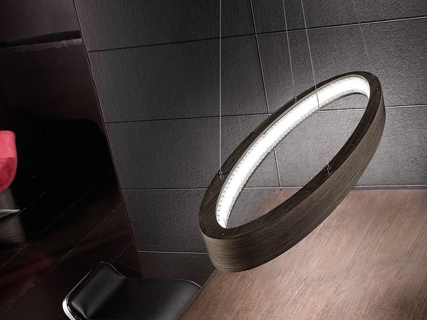 LED oak pendant lamp | Libe Ellipse S90 by Masiero