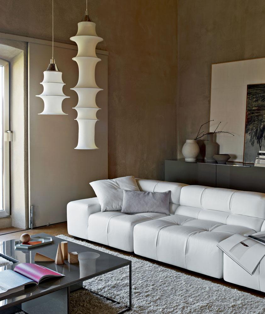 Sectional leather sofa | Tufty Time Leather by B&B Italia