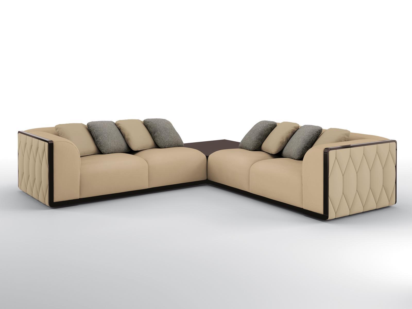 Sectional velvet sofa | Giasone by Bruno Zampa