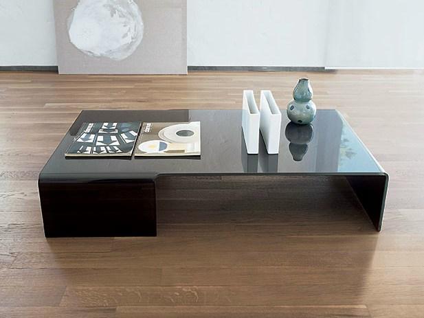 Low glass coffee table | Spider by Sovet