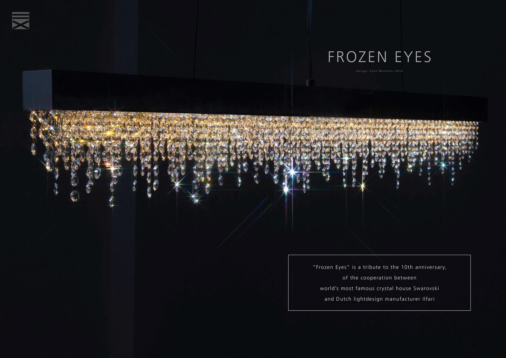 Direct light metal pendant lamp with Swarovski® Crystals | Frozen Eyes Hxl Cxl by Ilfari
