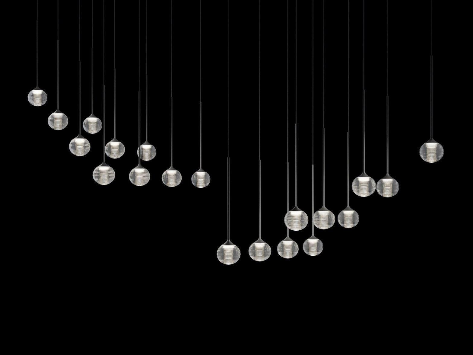 LED blown glass pendant lamp | Algorithm by Vibia