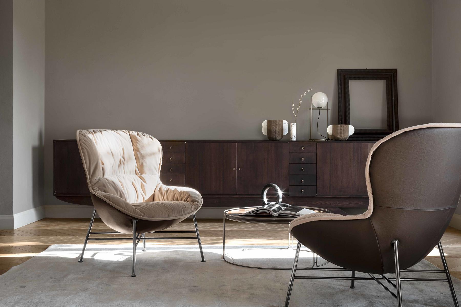 Wing upholstered fabric armchair | Softy by Ditre Italia