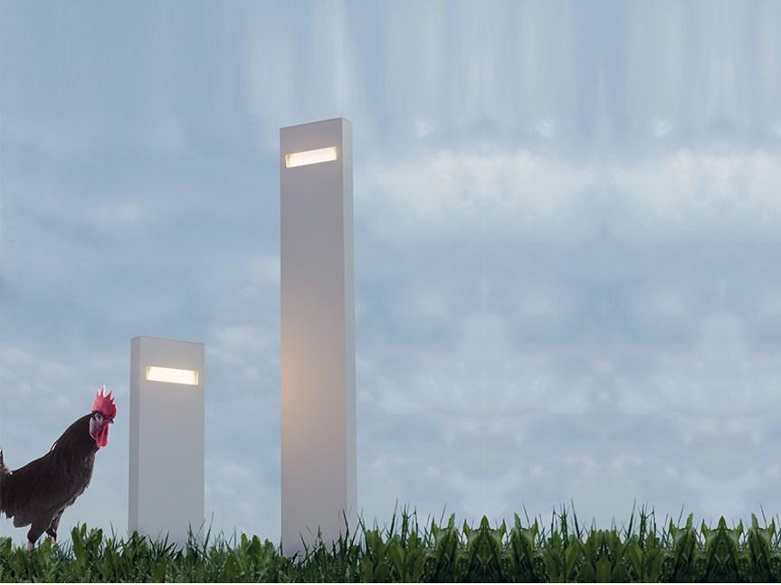 LED aluminium bollard light | Nuda by Artemide