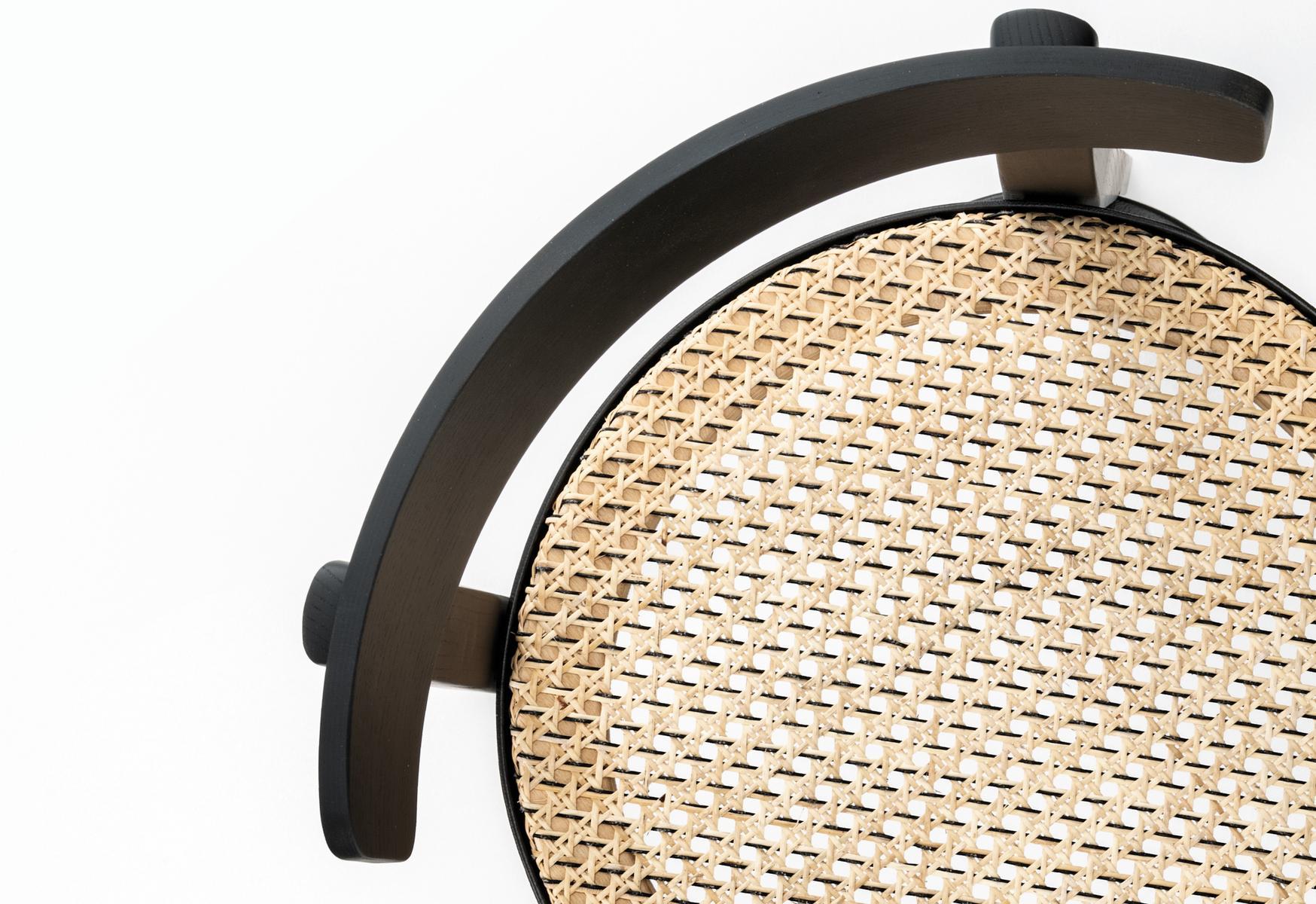 High ash stool with back | Folk 2927 by Pedrali