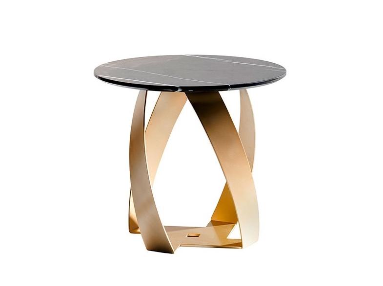 Round marble side table | Bon Bon by Potocco
