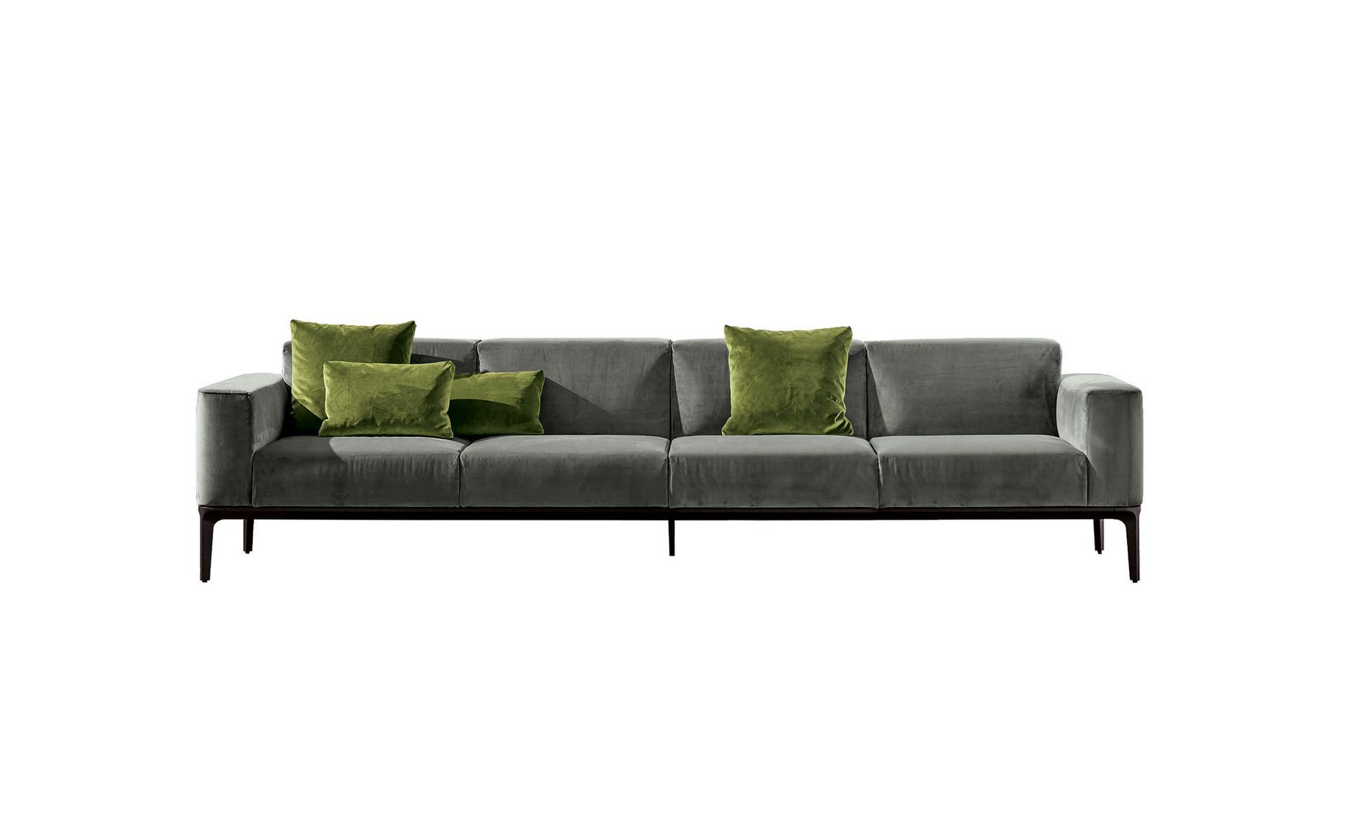 Sectional 4 seater fabric sofa | Slim by Sovet