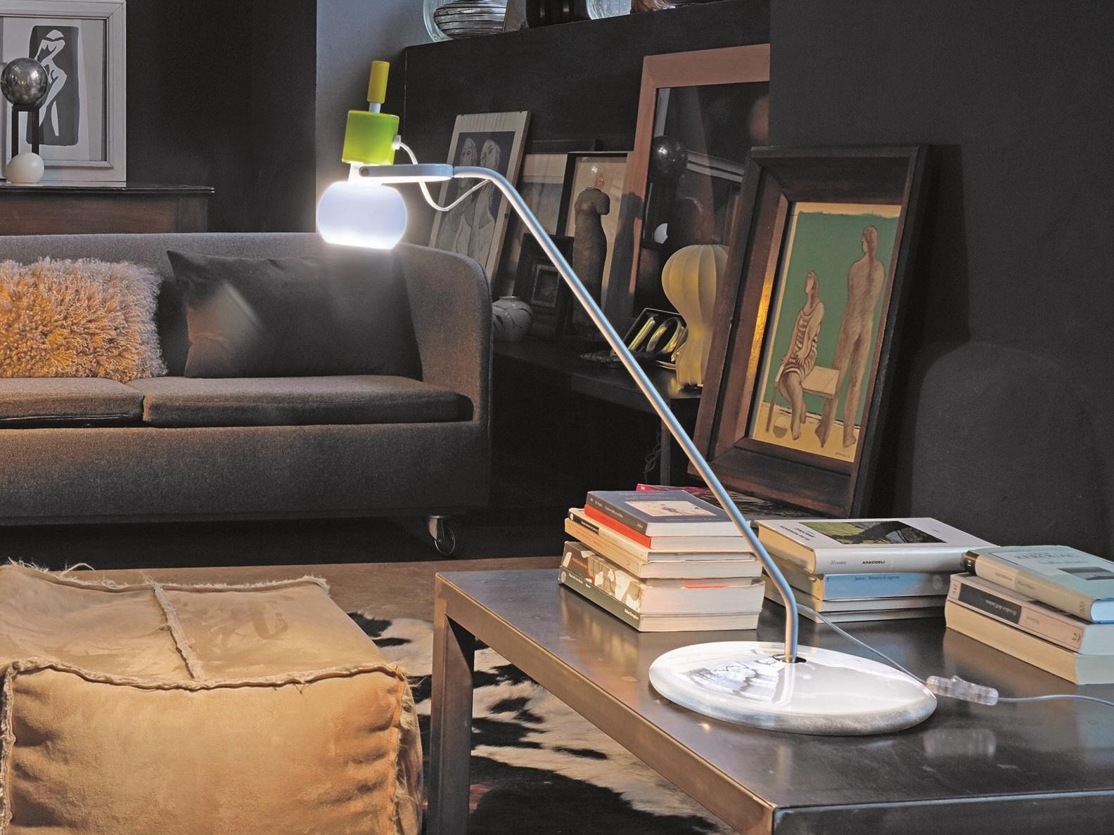 Adjustable glass table lamp | Vega Lt by Vistosi