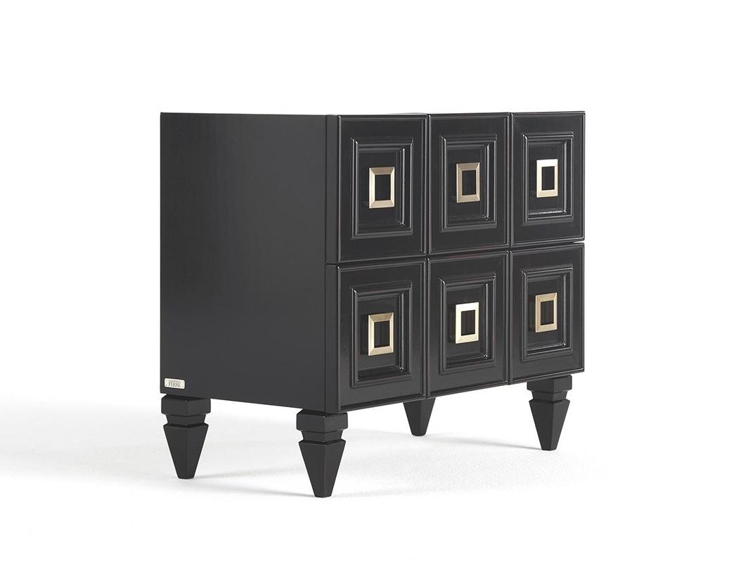 Rectangular beech bedside table with drawers | Perry by Gianfranco Ferre Home