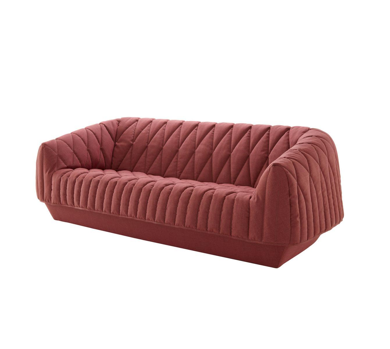 Upholstered 3 seater fabric sofa with removable cover | Cover by Ligne Roset