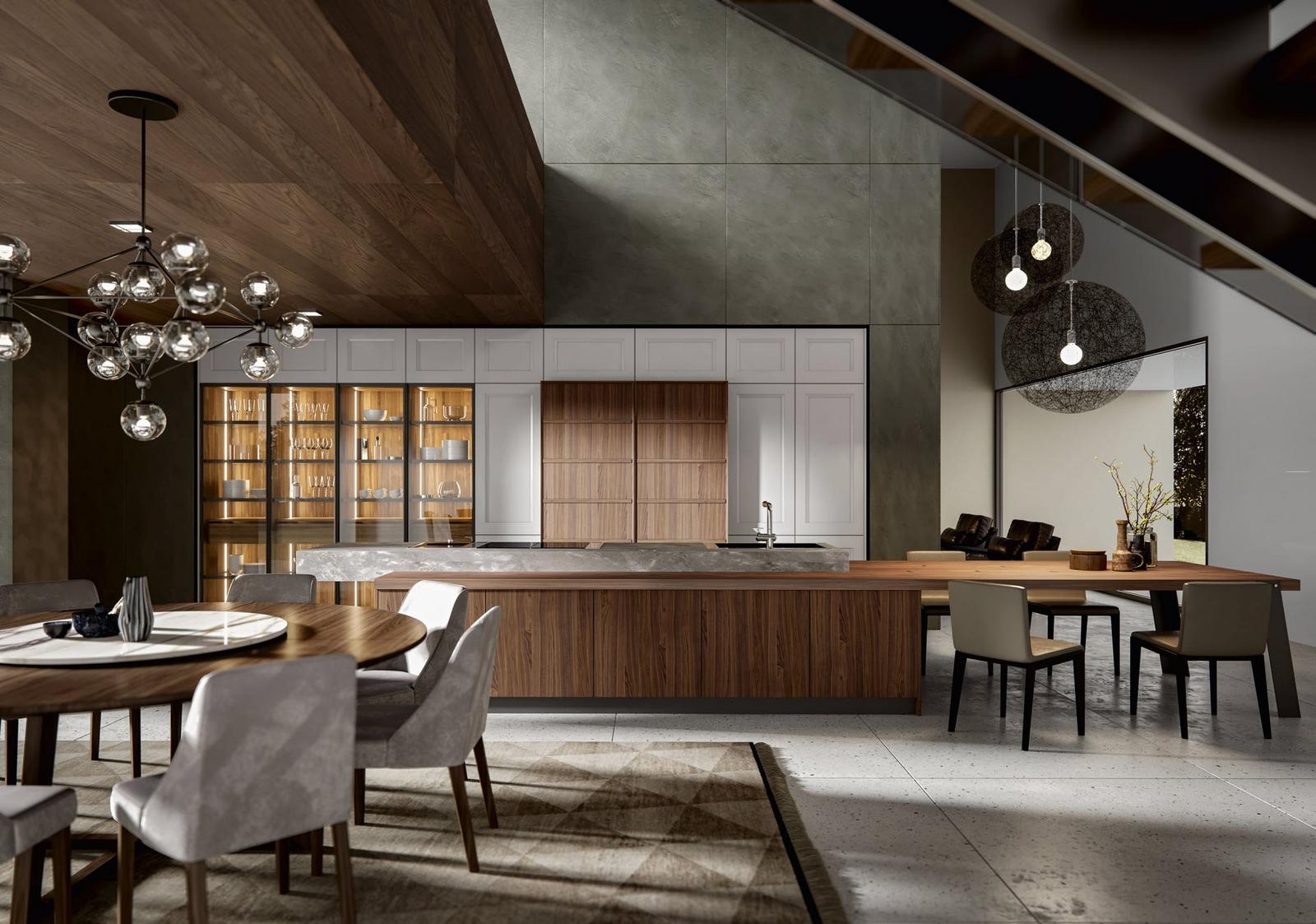 Kitchen with handles Old Line Contemporary