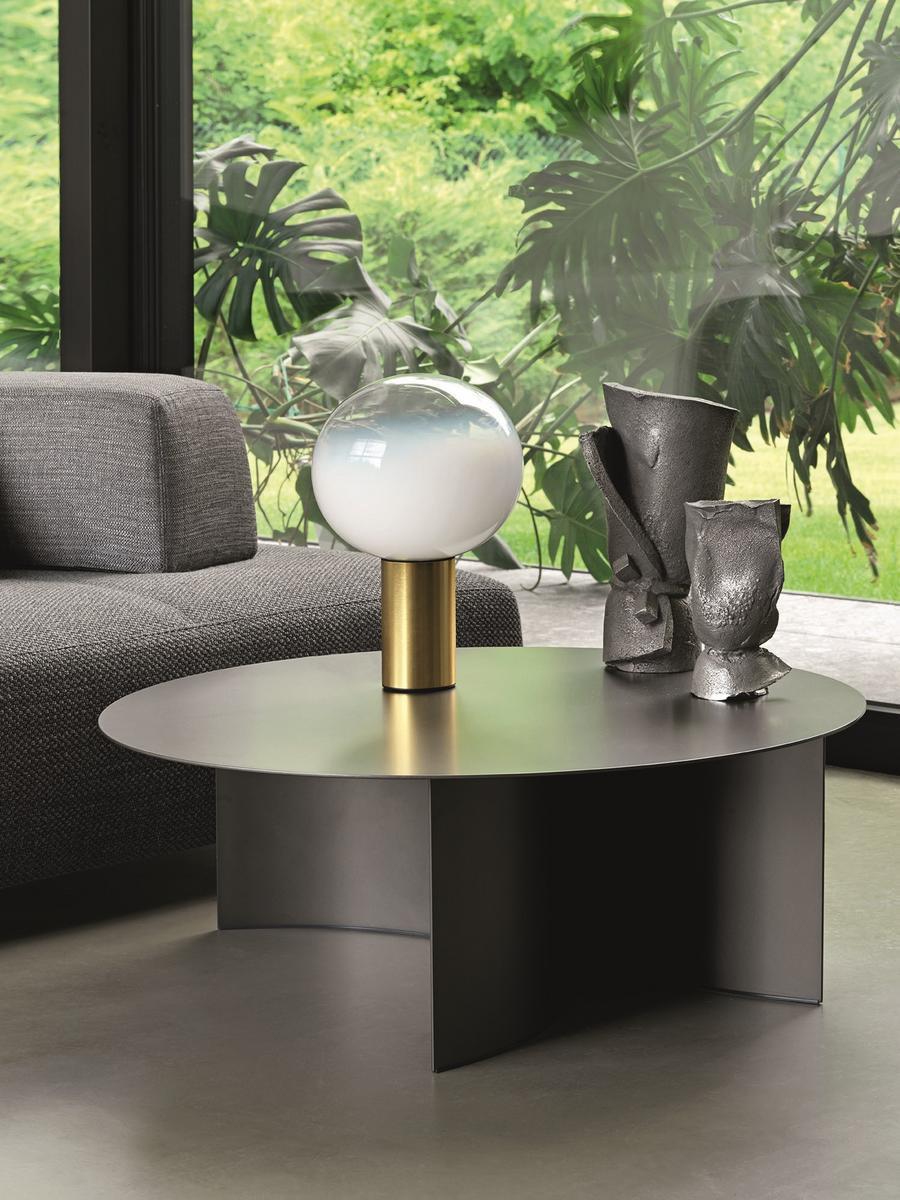Round metal coffee table | Pierre by Flou