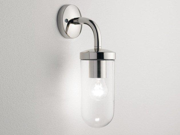 Glass and aluminium Outdoor wall Lamp | Tressino by Astro lighting