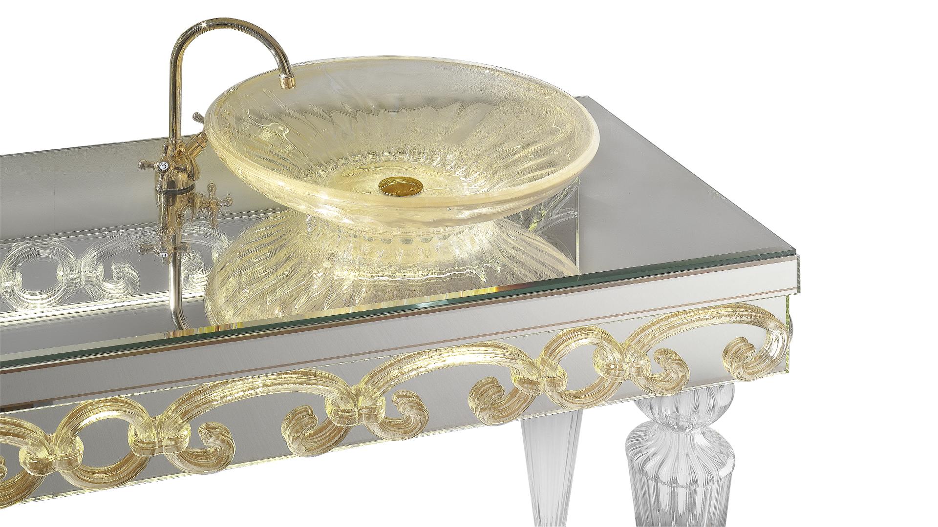 Floor-standing wood and glass vanity unit | Casanova by Reflex