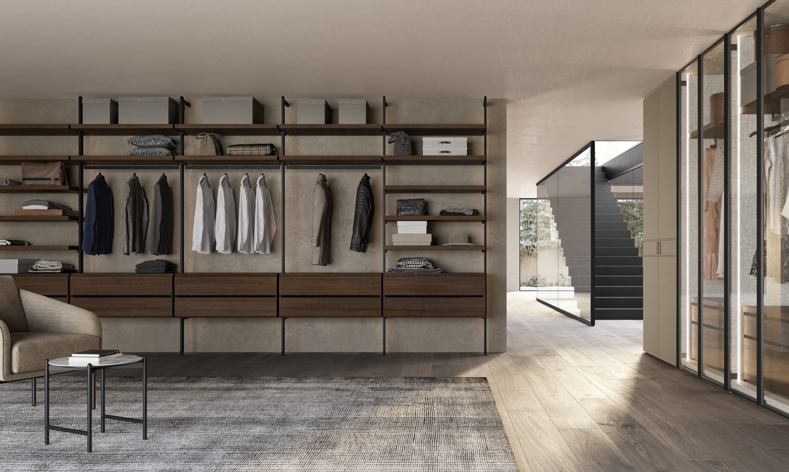 Linear melamine closet | Bamboo by Dall'Agnese