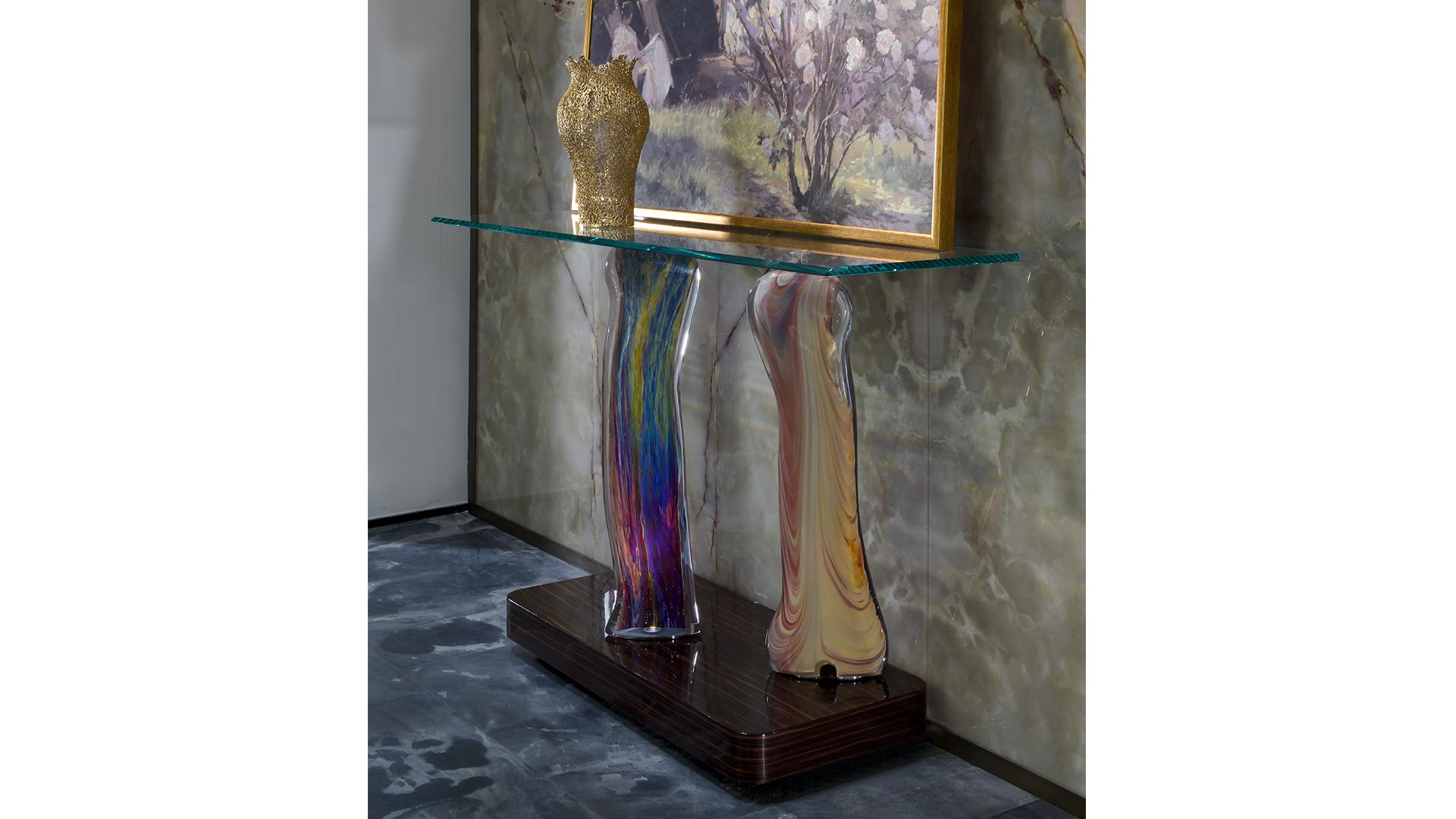 Rectangular glass console table | Sassi by Reflex